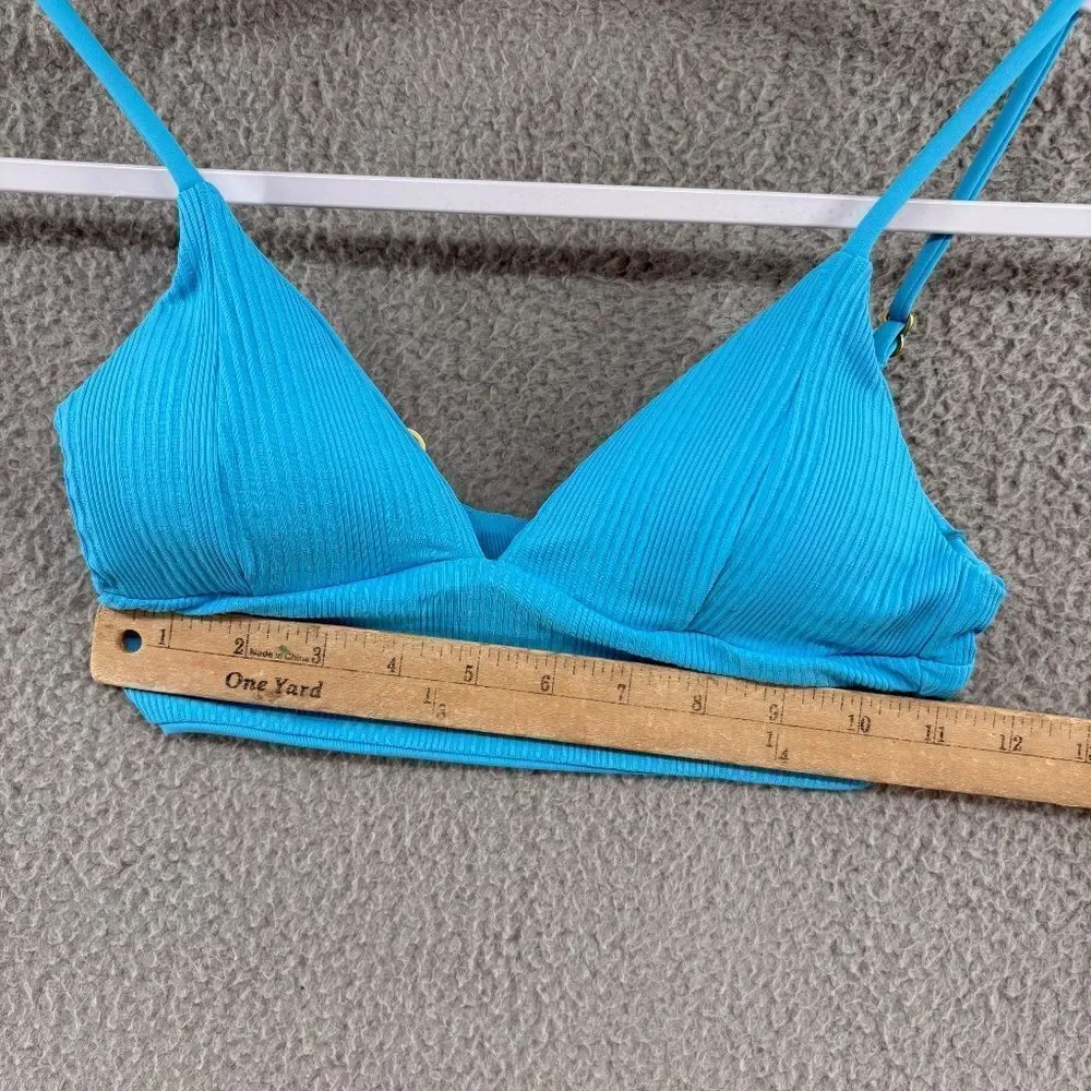 L*Space Turquoise Triangle Bikini Top Size Small - Like New